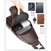 Large Capacity Men's Crossbody Bag  PU Leather Sling Pouch, Chest Bag,for Phone, Wallet & Keys, Outdoor & Daily Commute