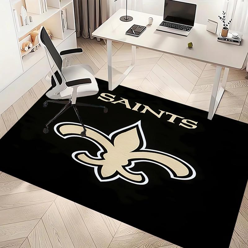 New Orleans Saints logo Print Area Rug - Soft,Washable Non-Slip Indoor Mat,Living Room,Home Office Decorative Rug