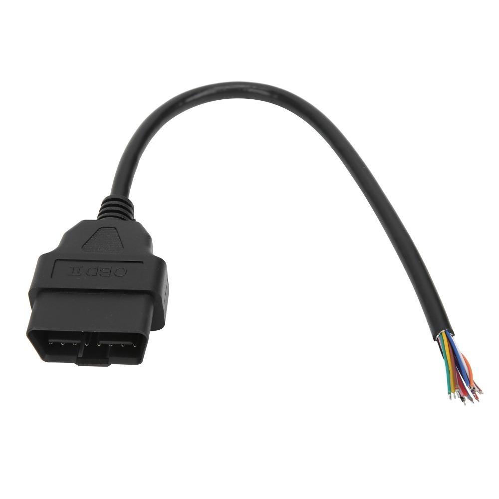30cm / 11.8Inch OBD2 Adapter Open Plug Wire OBD2 Pigtail Equipment Modification Technicians