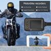 Full Body Waterproof Motorcycle DVR Dash Camera 2 inch Display Dual Channel Motorbike Dash Cam Front Rear View Driving Recorder
