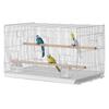 Bird Flight Cage 18 in Small Metal Parakeet Cage for Cockatiels White