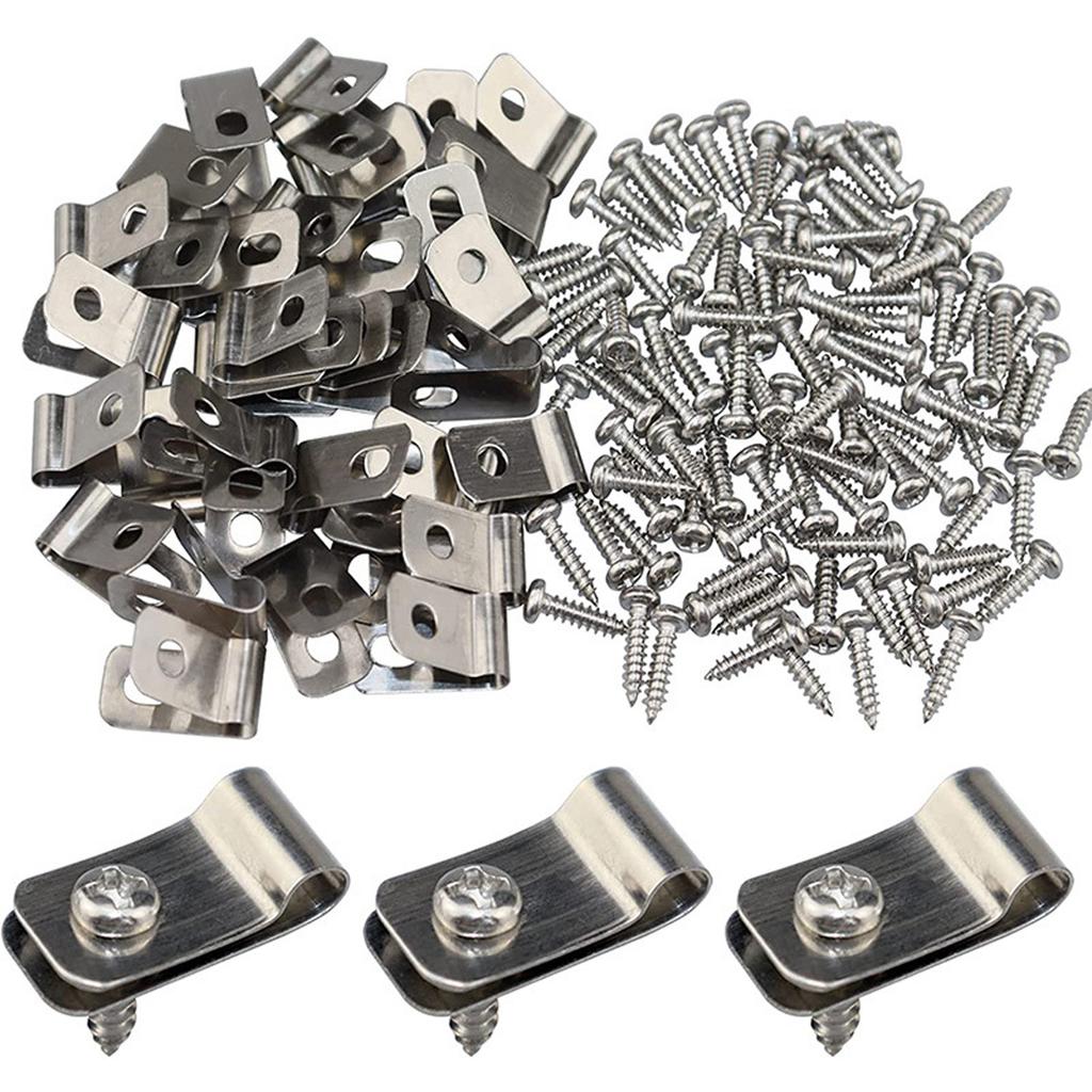 Agricultural Stainless Steel Clamp Is Used To Install Welding Steel Wire To Wood Metal Livestock Fence Clamp Wire Fence Clamp.