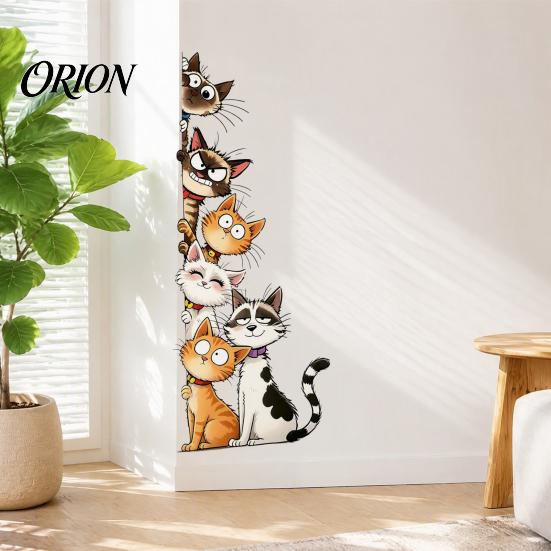 Creative Home Decoration Gifts Cute Cartoon Cats/Dogs Wall Stickers, Waterproof PVC Decals, Peel And Self Adhesive Graphics Stick Decorative