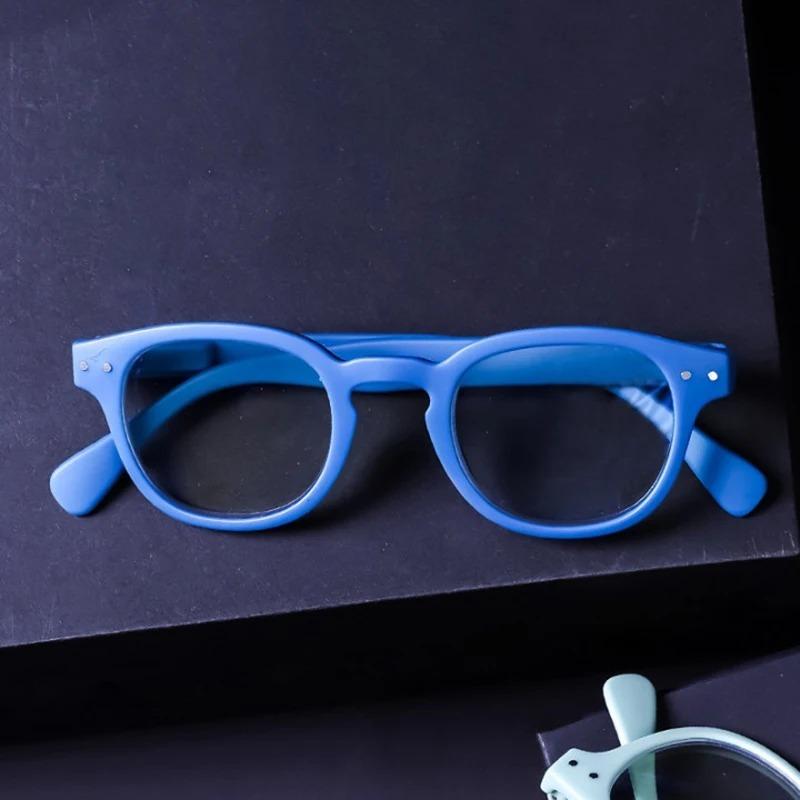 Round Frame Retro Reading Glasses Women Presbyopic Eyeglasses Spring Hinge Readers Fashion Orange Unisex