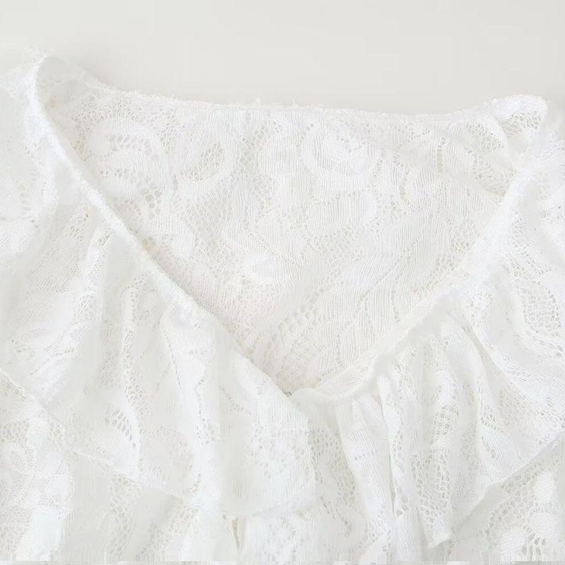 Kaslead New Arrival Women's Clothing Fashion Style Lace Cardigan Long Sleeves Tops Casual Pants Suit