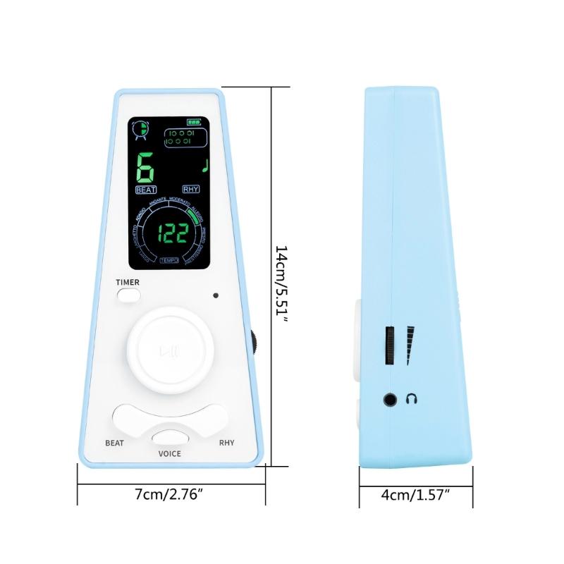 Electronic Metronome Digital Metronome Universal Metronome for Guitar Violin Drum with Timer LCD Display Volume Control