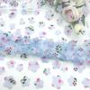 100X130cm 3D Floral Print Fresh Mesh Embroidery Fabric Dress Shawl Hair Accessorie Diy Sewing Supplies Crafts Fabric