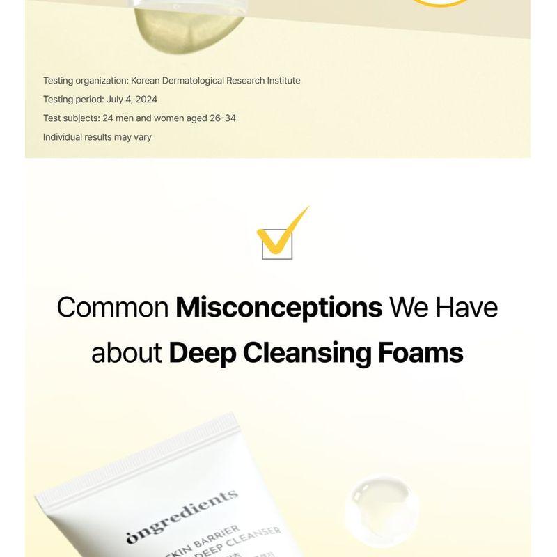 ongredients - Skin Barrier Moisture Deep Cleanser