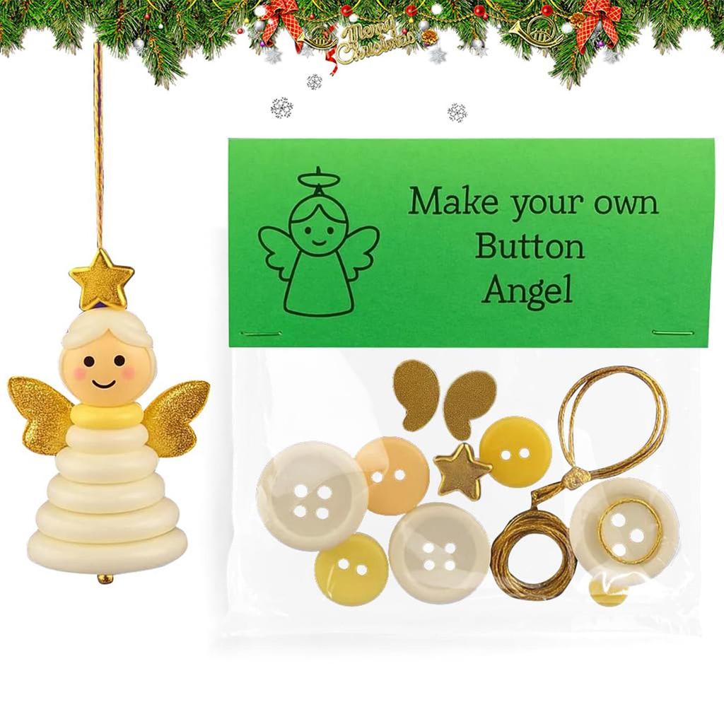Christmas Ornament Craft Kits for Kids DIY Christmas Button Ornament Making Supplies Decorative Art Supplies for Holiday Teens