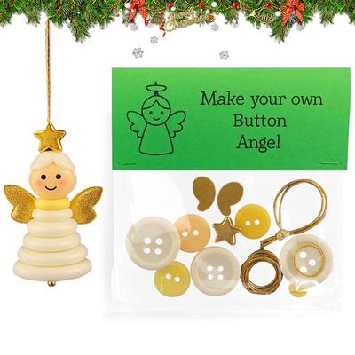 Weihnachtsschmuck Bastelsets für Kinder DIY Weihnachts-Knopfschmuck Bastelmaterial Dekorative Kunstmaterialien für Feiertage Jugendliche