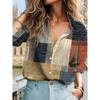 Elegant Patchwork Blouse for Women Women's Shirt Casual Long Sleeve Shirt For Spring & Fall Y2k Women's Clothing Womens Tops