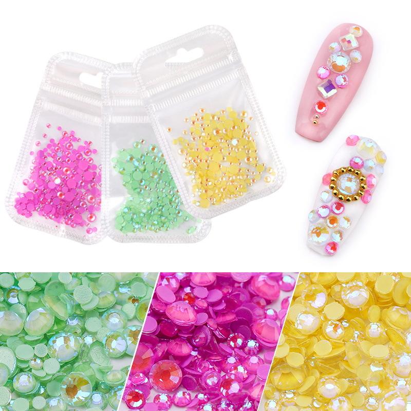 Hot-Selling Halloween Manicure Sticker Diamond Luminous Drill Ss6-Ss20 Multi-Size Mixed Fluorescent Drill