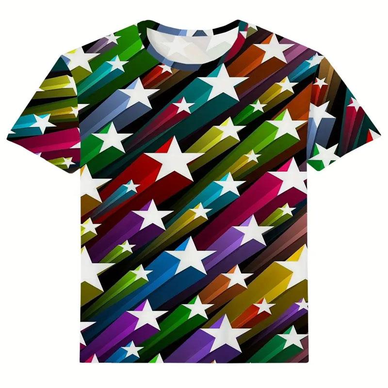 

Мужская повседневная футболка с круглым вырезом и узором с необычной цифровой печатью. Модный короткий рукав. Подходит для повседневной носки летом. 4XL