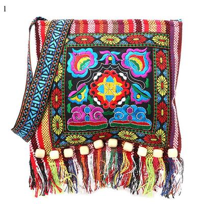 1 Stück Crossbody-Tasche Bestickte Damentasche Ethnische Stiltasche Vielseitige Crossbody Bohemian Bestickte Fransen Hanfu Tasche