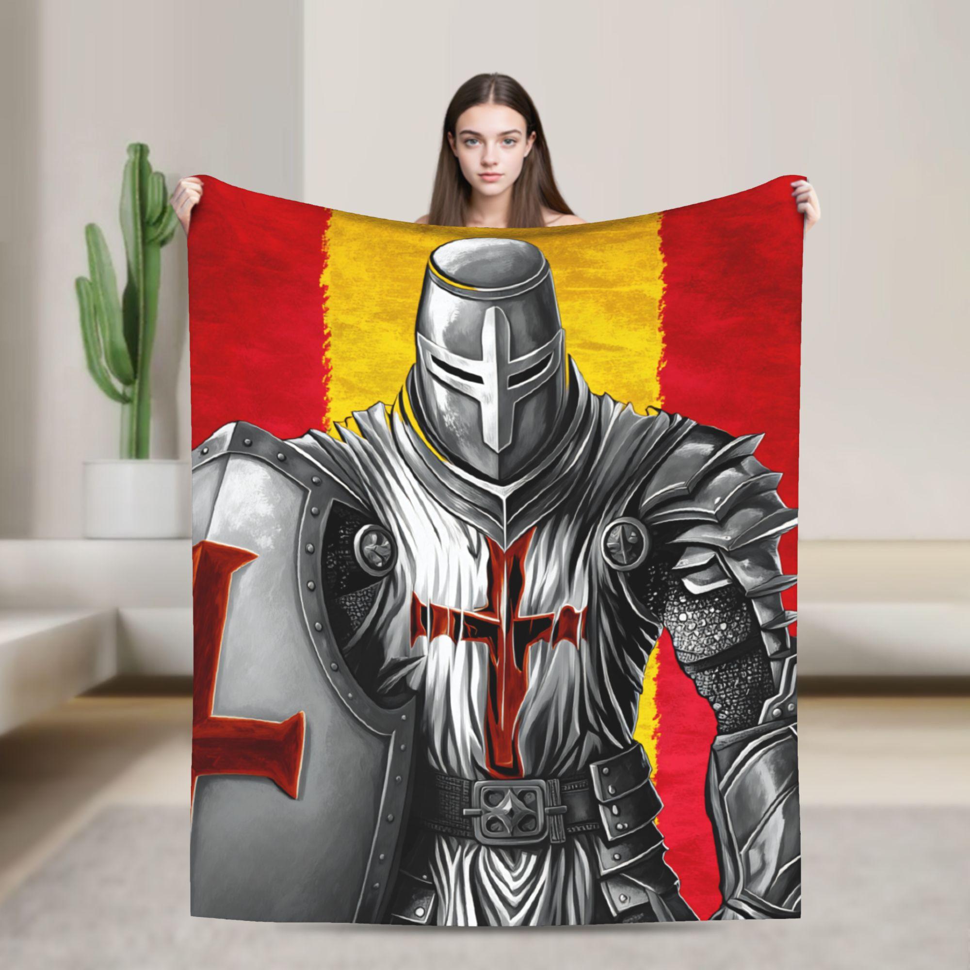 

Templar Blood Knight Honor Holy Crusader Blankets Warm Soft Street Trend Plush Throw Blanket For Kids Adult Bedspread Bed Cover 75x90cm