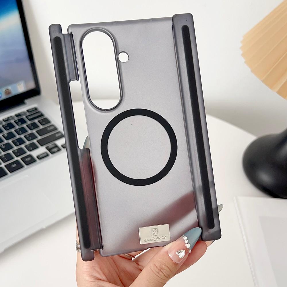 For Samsung Galaxy Z TriFold Case Hard Transparent 2 Hinge Magnetic MagSafe Protective Back Cover For Galaxy Z TriFold Shell