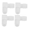 10Pcs Plastic Hose Joint 90 Degrees  Elbow Bend PP Non Toxic Odorless L Pipe Connector for Aquarium Laboratory 16mm