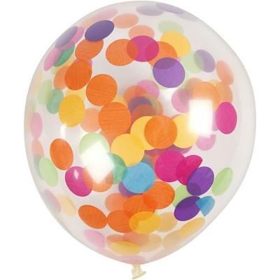 Creotime Helium Balloons with Confetti 4 Pieces