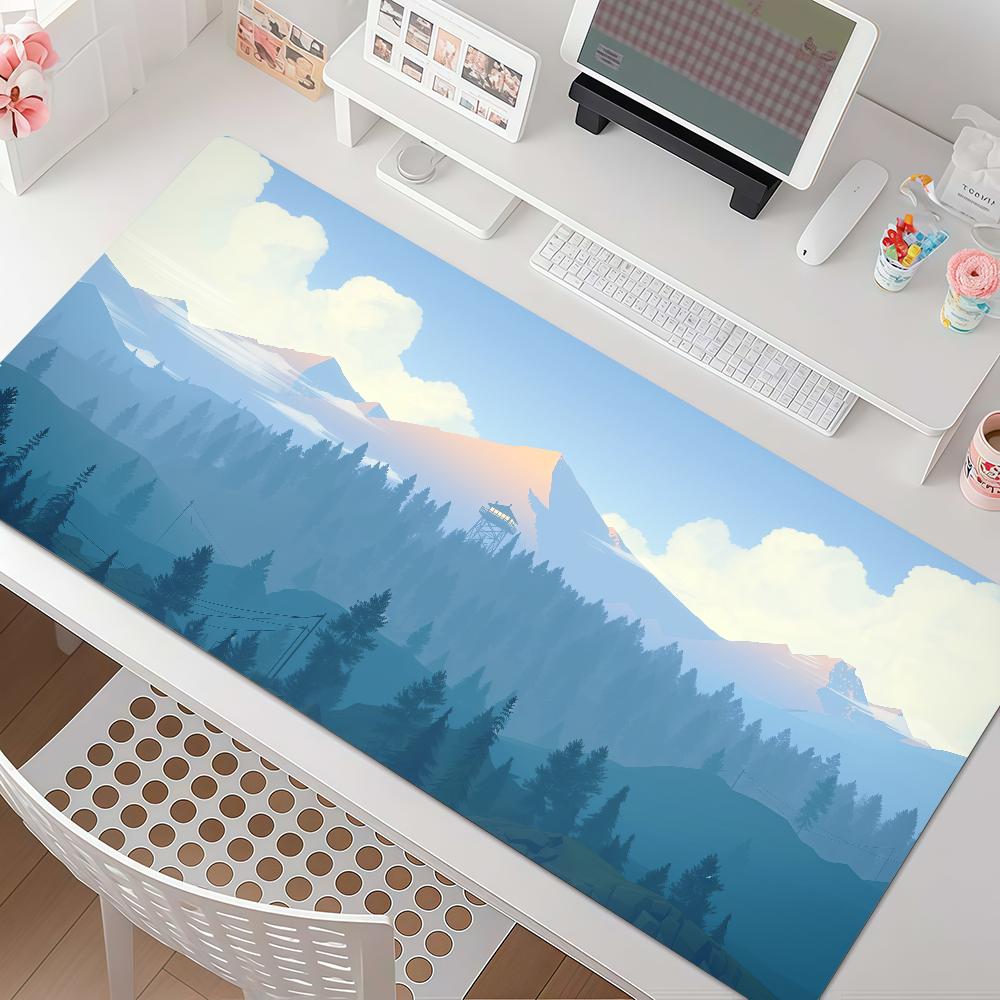 Game F-Firewatch Mouse Pad Anti Slip Rubber Edge Locked Thickened Laptop Gaming Desk Mat