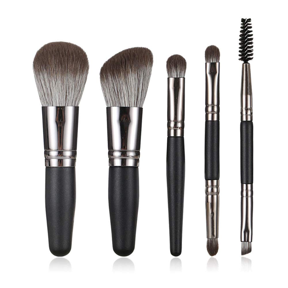 Eripro Eyeshadow Makeup Brush Popular Makeup Brush Powder Foundation with Storage Case Brush, Set, 5-Piece Set, Set, Brush, Black,