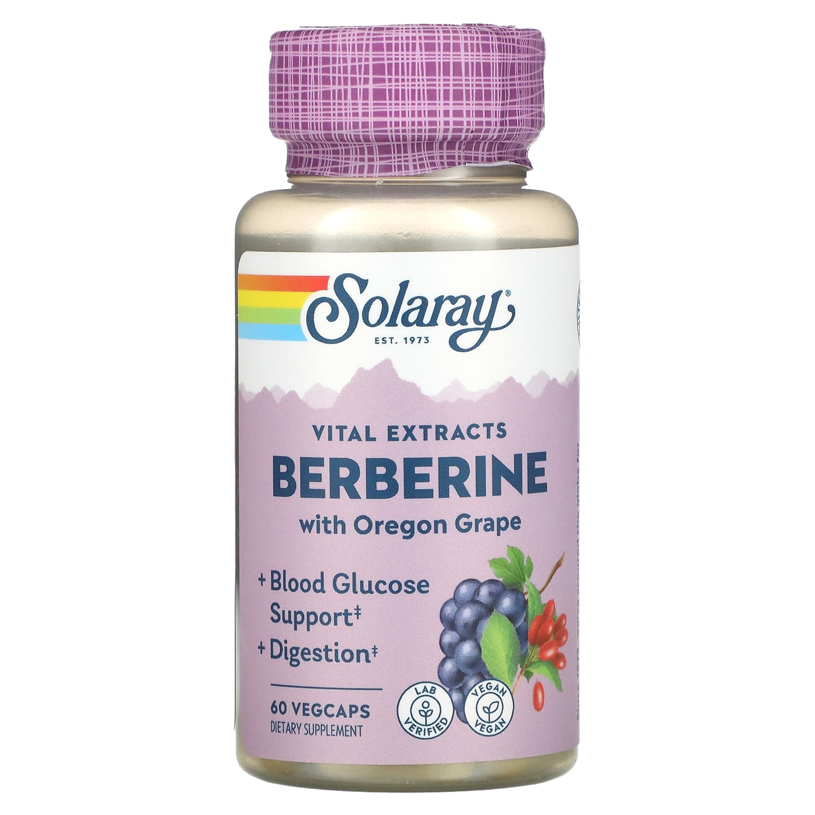 

Solaray, Berberine Root Extract, Advanced Formula, 60 Veggie Caps