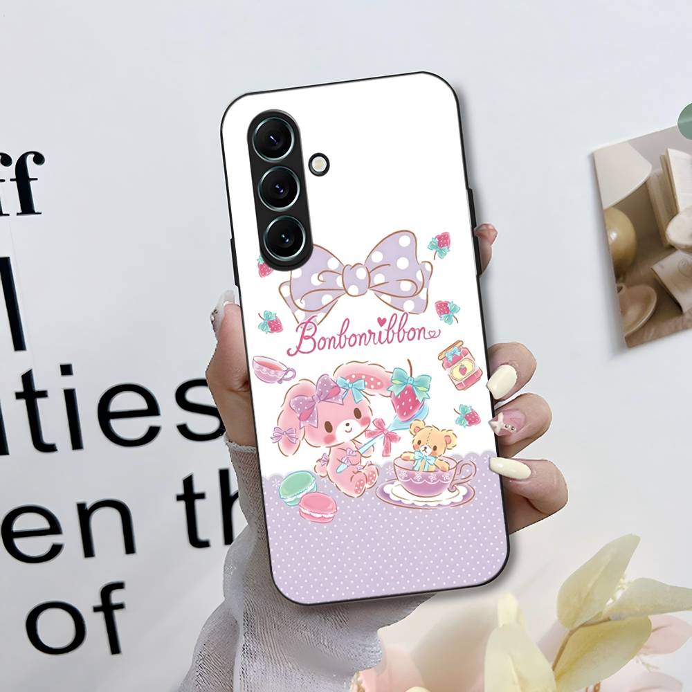 Cute Cartoon Bonbonribbon Phone Case For Samsung S 24 Fe 25 Ultra Plus 20 Lite 21 30 22 23 24 22 Ultra 5G Fundas