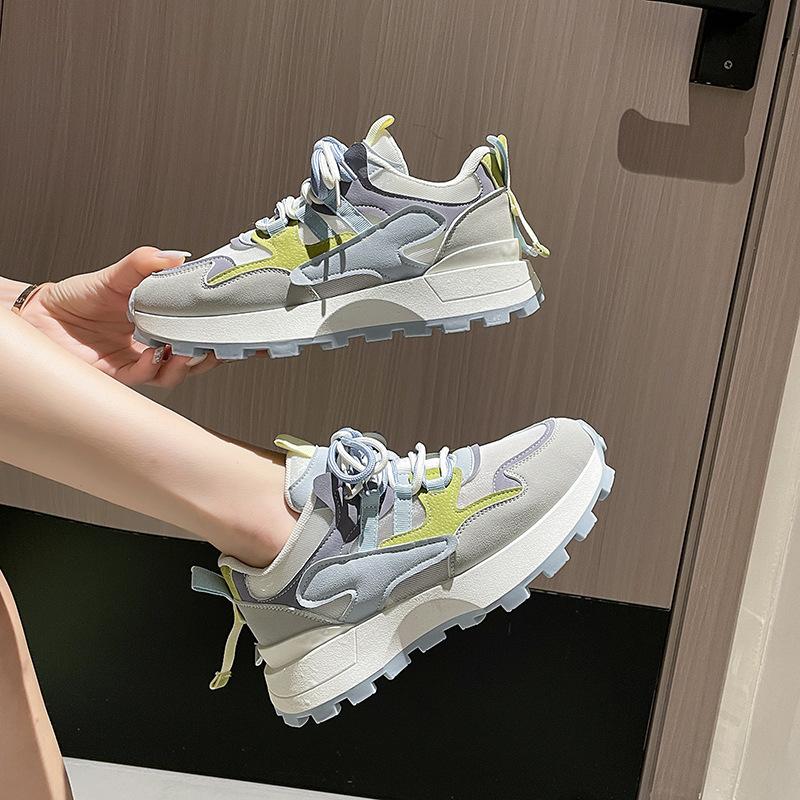 

Internet celebrity fashion new breathable comfortable mesh shoes women s 2025 summer and autumn leisure sports muffin platform shoes 40