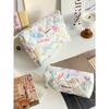 1Pc Colorful Marine Life Pattern Quilting Cosmetic Bag, Cosmetic Pouch, Makeup Bag Large Capacity Kawaii Toiletries Bag Travel Toiletry Organizer