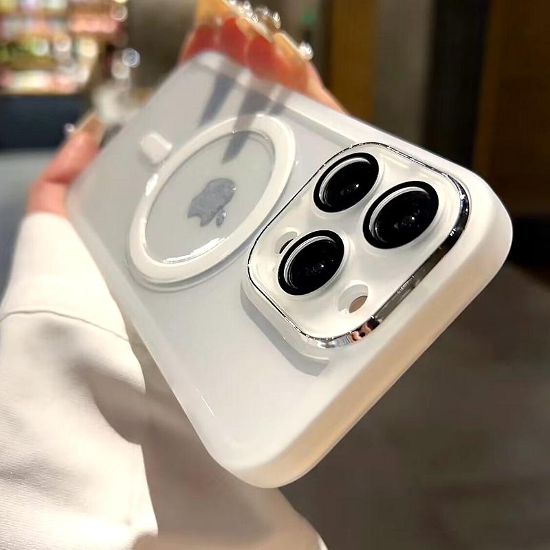 Luxury Magsafe Wireless Charge Transparent Case For iPhone 11 12 13 14 15 Pro Max Plus Magnetic Soft Shockproof Bumper Cover
