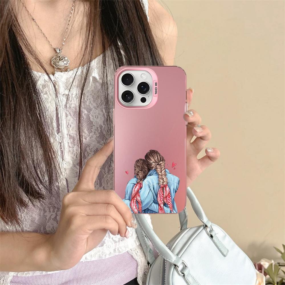 Super Dad Mom Baby Girl Phone Case For iPhone 16 15 14 13 12 11 Pro Max X XR XSMAX 8 7 Plus Matte Shockproof Back Cover