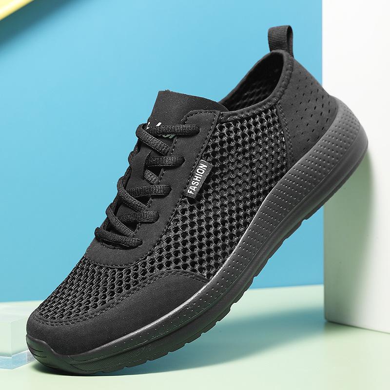 Summer New Mesh Breathable Men's Shoes, Large Size Shoes, Casual and Light Sports Shoes, Running