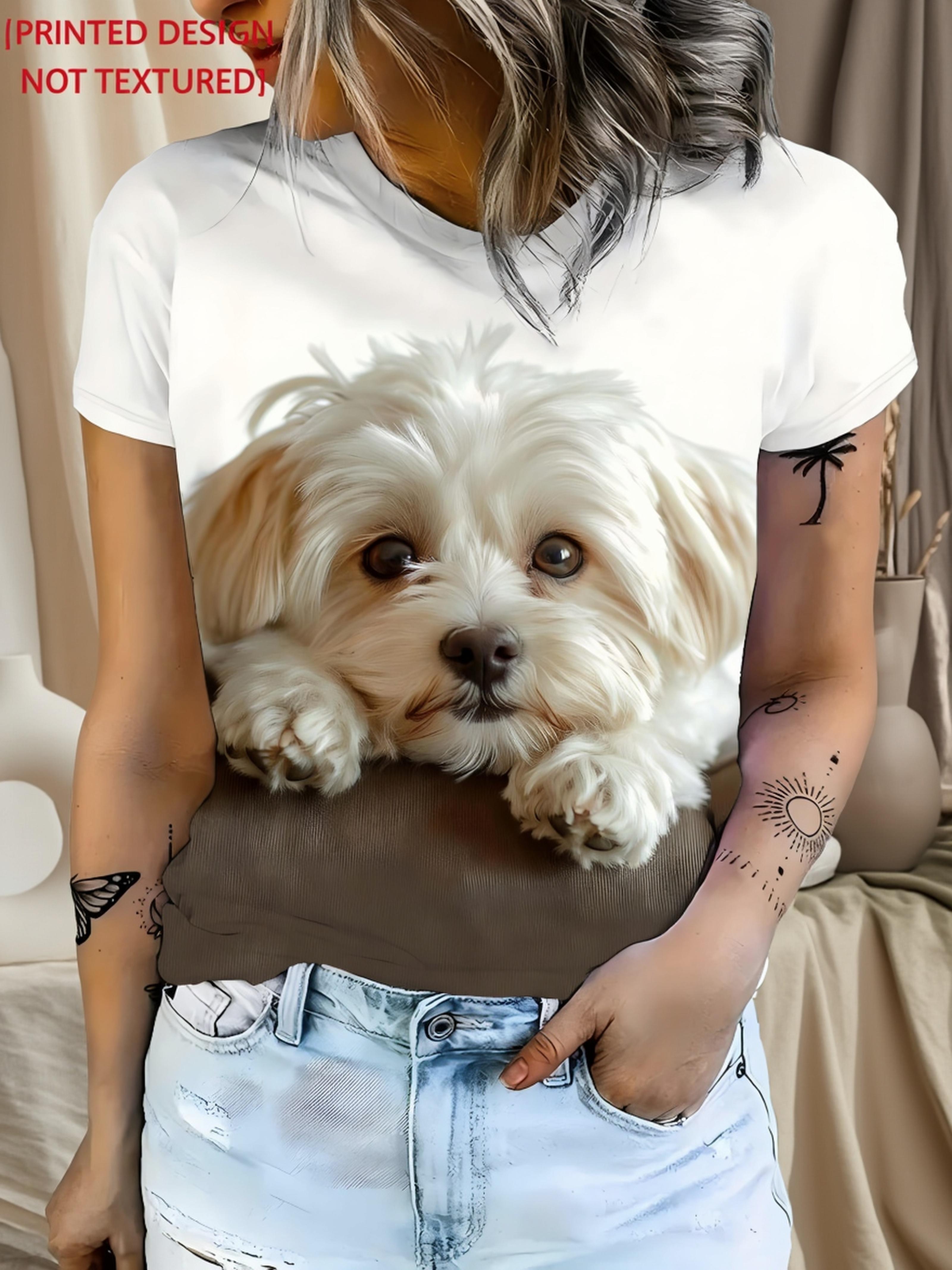 

Printed Design - Textured-Free Soft Puppy T-Shirt. Wear ;Cute and ; Style. Women s Fashionable. Elegant. and Comfortable Top. Women s Fashion Top. Wom L дубильна кора