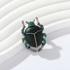 New Imitation Enamel Beetle Brooch Fashionable and Versatile Men's Suit Coat Corsage Pin Accessories