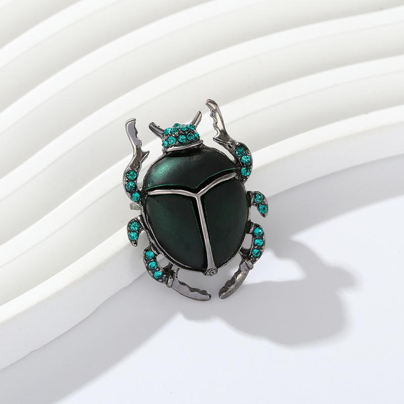 New Imitation Enamel Beetle Brooch Fashionable and Versatile Men's Suit Coat Corsage Pin Accessories