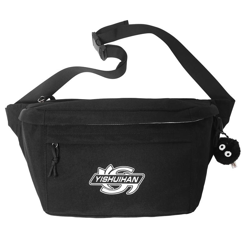 

Багатофункціональна поясна сумка на відкритому повітрі Чоловіча спортивна сумка через плече Водонепроникна нагрудна сумка чорний