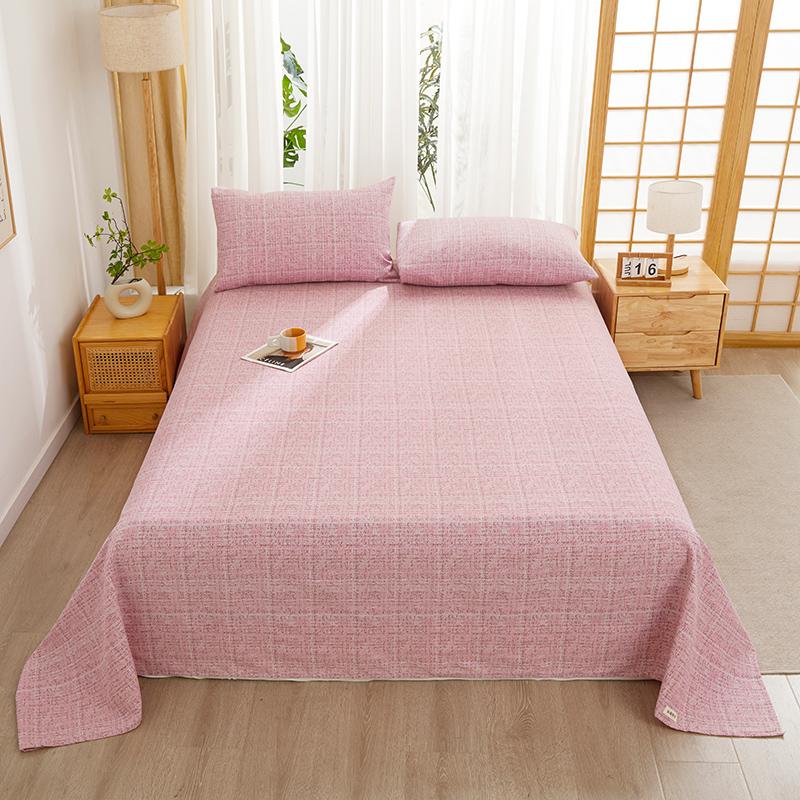 Cotton Thick Bed Flat Sheet for Double Bed Plain Top Sheets Single/Queen/King Flat Bedsheets Soft Home Bed Linen Sheets