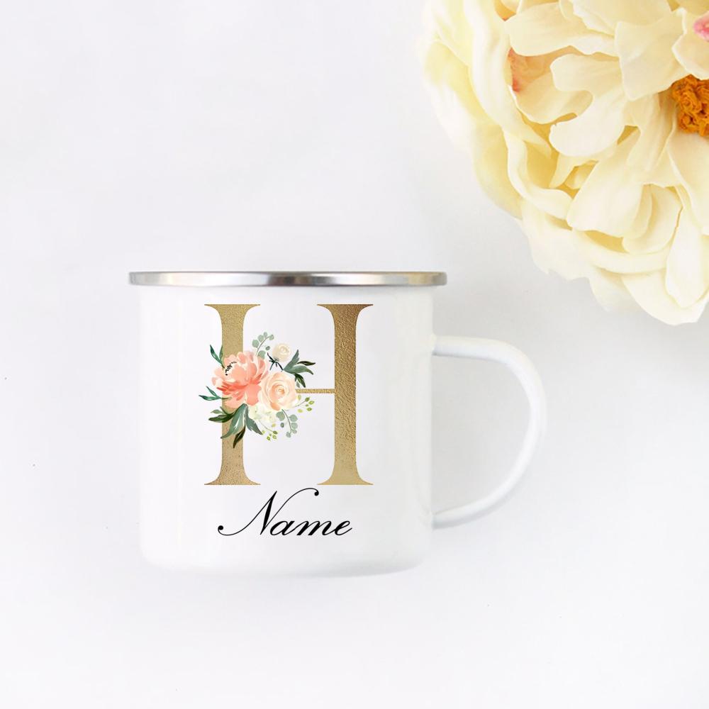 Personalized Name Enamel Mug Wedding Bachelor Party Wine Cup Bridesmaid Bride Valentine's Day Christmas Gifts for Her