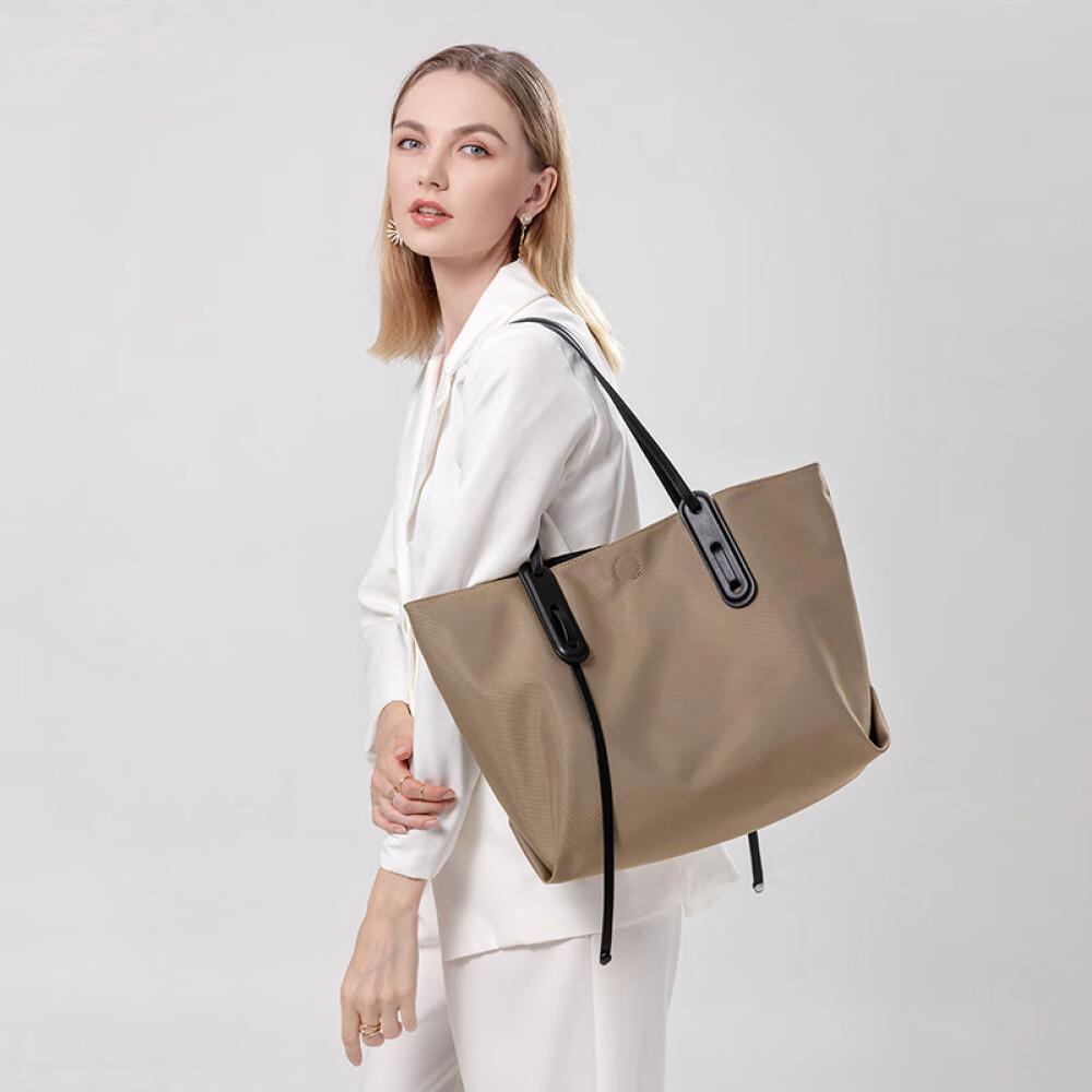 Light luxury shoulder bag Commuter bag Female bag Female canvas bag Student length 33-47cm wide 16cm high 32cm