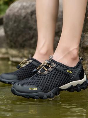 Chaussures de sport respirantes à séchage rapide pour hommes Confortables Coréennes Larges Couleurs Mélangées Randonnée Trekking Saut Extérieur Homme Baskets Décontractées