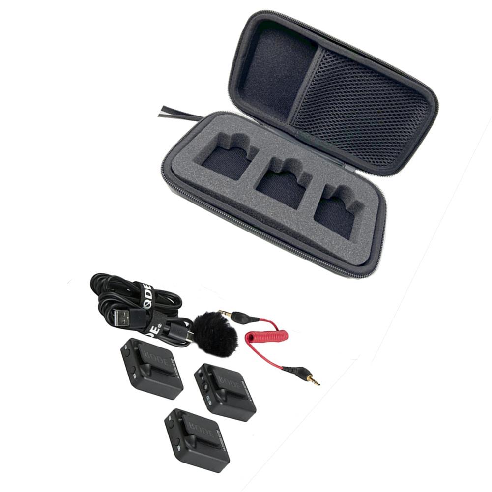 Lavalier Microphone Storage Bag Travel Case Protective Box Compatible For Rode Wireless Go Ii go 2 Dual-channel Compact Digital Microphone black#0