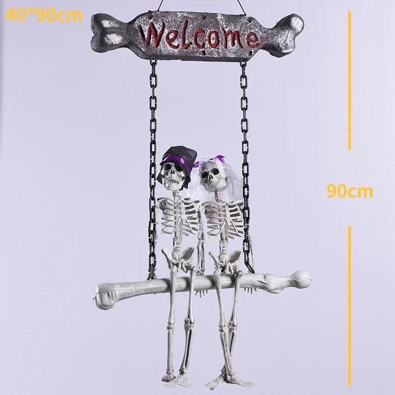Ornament Halloween Schelet Mireasă și Mire Agățat Decor Acasă Decor Casă Bântuită Consumabile Creative pentru Petrecere Cuplu DIY