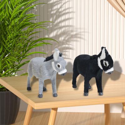 Esel-Ornament Kunstfell Lebendiges Aussehen Tierhandwerk Miniaturfigur Dekoration