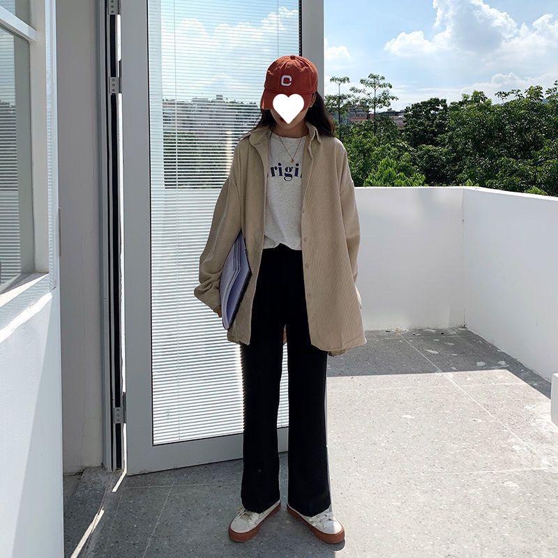 Women's Mid-Length Corduroy Jacket - Gentle Spring/Autumn 2022 Style