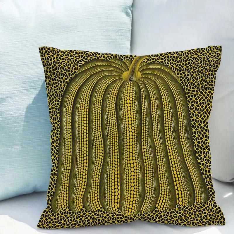 Yayoi Kusama Pumpkin Pillowcase for Living Room Double-sided Printing Cushion Cover 40x40cm Throw Pillow Covers Decorative Sofa
