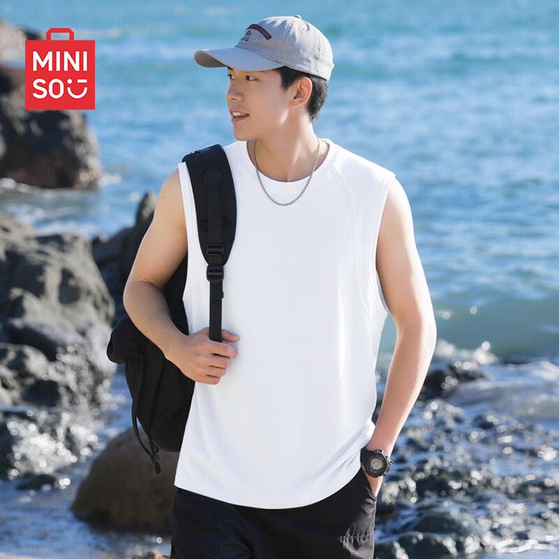 Мужской хлопковый жилет без рукавов MINISO L