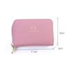 Portable Pu Leather Short Wallet Zipper Closure Cute Style Women Card Holder Simple Design Large Capacity Coin Purse For Women
