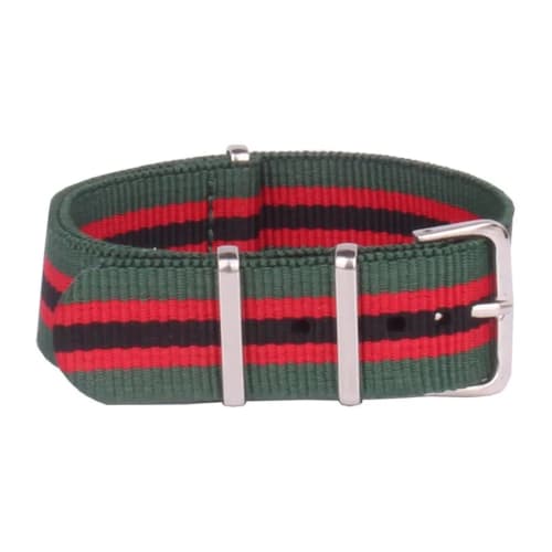 

HASMI Compatible 22mm Men Women Army Green Red Large Nylon Watch Strap Woven Watchband Buckle 22mm