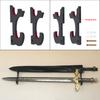 2-stufige Wandmontage Schwertständer Aufhänger Samurai Katana Tanto Schwert Haken Verstellbares Aufbewahrungsregal für Cosplay Zauberstab Schwert Ausstellung