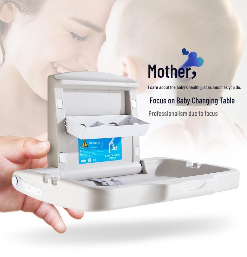 Multifunctional Baby Care & Changing Table with Third Restroom Access