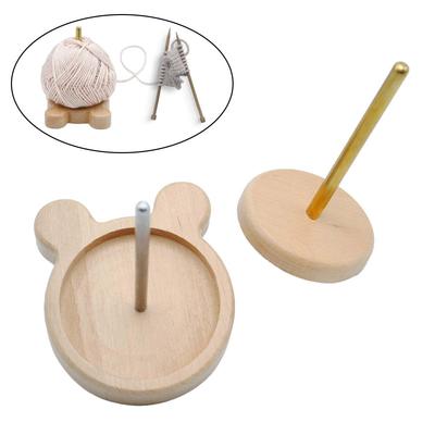 HDKBIG Rotating Yarn Knitting Yarn Wooden Yarn Stand Holder, Stand,